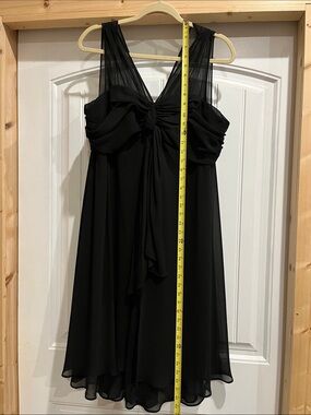 Scarlett Black Chiffon Knot-Front Mini Dress